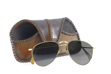 Aviator sunglasses isolated.