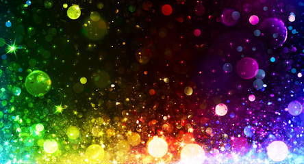 Rainbow of Lights - Party Background
 - obrazy, fototapety, plakaty