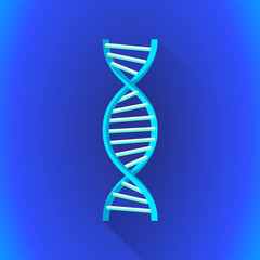 vector flat DNA helix symbol illustration icon.