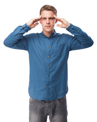 Fototapeta premium concentrated young-man standing
