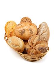Basket with Bakery Products