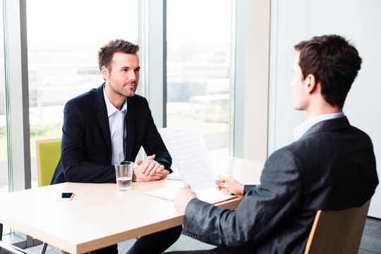 Manager interviewing a potential employee