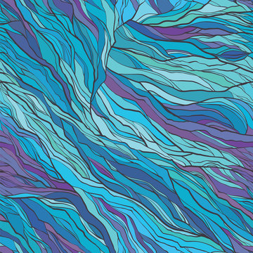 Vector color abstract hand-drawn seamless pattern