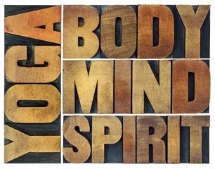 Poster yoga, body, mind, soul and spirit © MarekPhotoDesign.com
