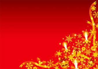 クリスマス　背景　赤