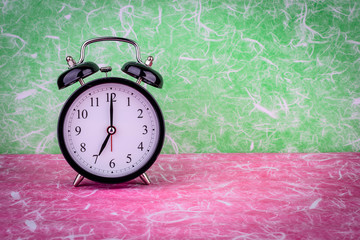 retro black alarm clock