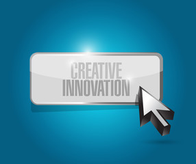 Creative Innovation button sign concept