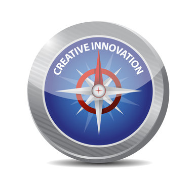 Creative Innovation compass sign concept