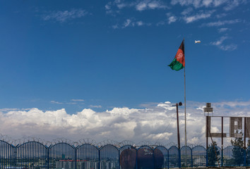 kabul overview afghanistan flag