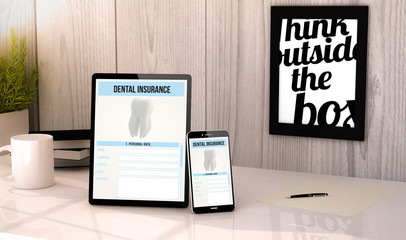 desktop tablet and phone dental insurance
