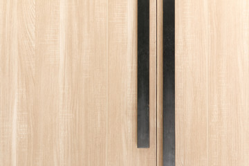 Vintage wood door with iron handle