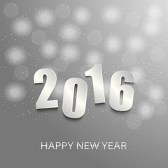 New Year card with abstract circles background