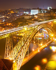 Porto at night, Portugal