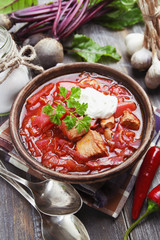Borsh. Russian traditional dish