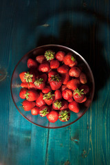 strawberries in a bowl