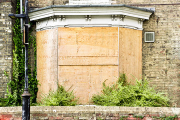 Boarded up