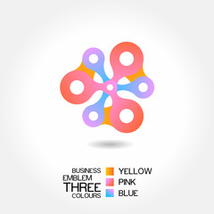 vector abstract business emblem colorful isolated