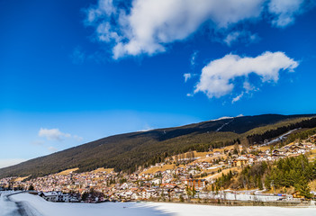 Snowy alpine village