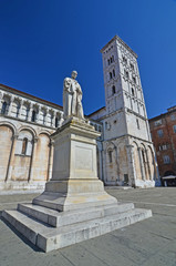 Fototapeta na wymiar The founder of Italian Unity, Lucca, Italy