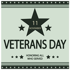 Obraz premium Veterans Day Card Or Background. Vector Illustration.