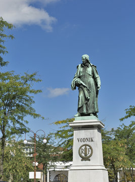 Vodnik monument in Ljubljana, Slovenia.