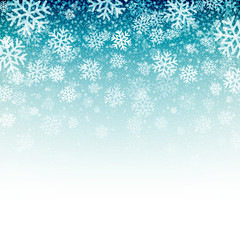 Blue background with snowflakes. Vector illustration