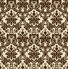 Tuinposter Brown seamless wallpaper © Extezy