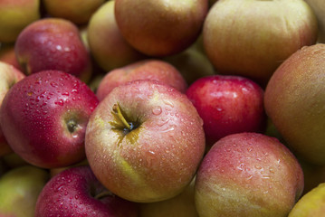 Fresh organic apples background