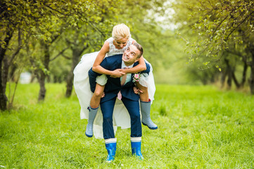 Fototapeta premium Beautiful wedding couple