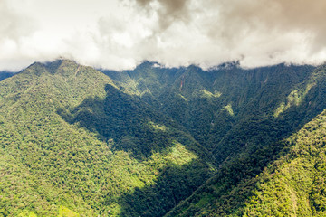 Obraz premium Experience breathtaking aerial views of Llanganates National Park in Tungurahua Province,Ecuador with our high altitude helicopter tours.