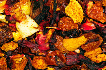 Indulge in our high quality studio shot of refreshing fruit tea infused with the delightful flavors of cherry and banana.