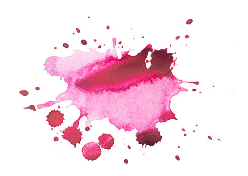 watercolor blot, drop, background isolated on white background