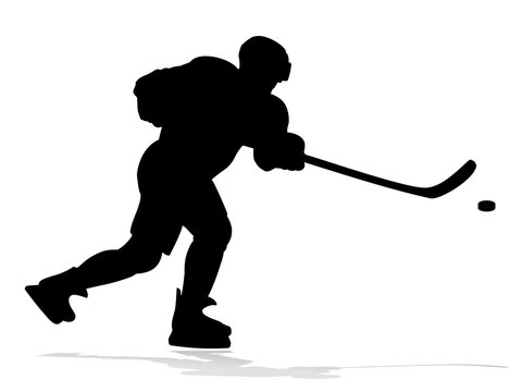 silhouette hockey player