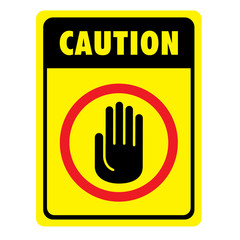 Illustration of a signaling plate for caution, attention, warning, danger