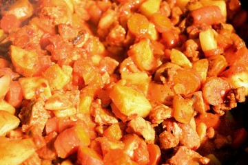 Food on Vilnius city days event in central city streets