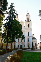 Fototapeta na wymiar Church of St. Catherine in Vilnius, autumn time