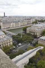 Naklejka premium Panorama de Paris, vue depuis la Tour Saint Jacques