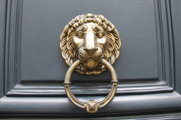 Anneau décoré d'une porte d'immeuble à Paris