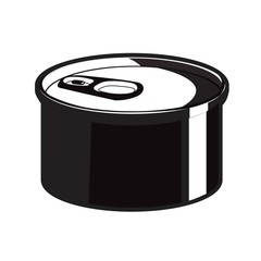 Can silhouette outline vector