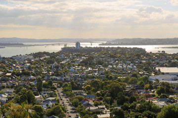Section of the small town Devonport opposite Auckland, New Zeala