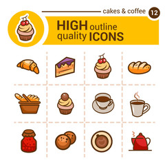 bakery color icons