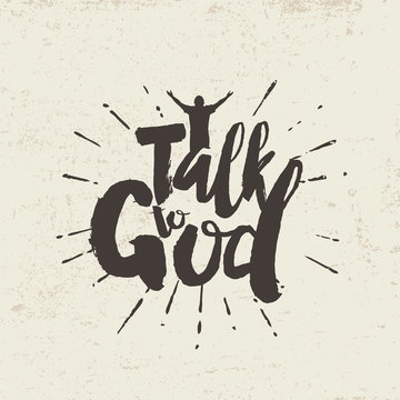 Talk to God. Lettering