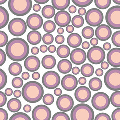 Vector seamless abstract texture with circles of different sizes and colors