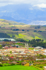 Fototapeta na wymiar City El Angel,located in the northern region of Ecuador within the picturesque Carchi province,offers a captivating blend of natural beauty and cultural charm.