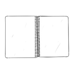 Vector sketch of notepad
