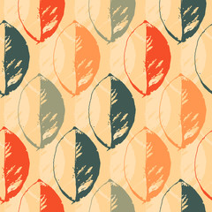 Abstract pattern with leaves on light background