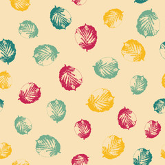 Abstract pattern with leaves on bright background