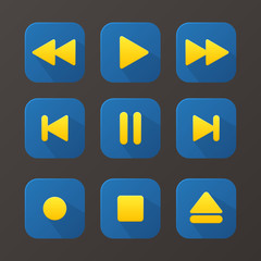 Player blue buttons set