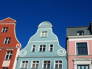 Rostock, Giebelhäuser in der Altstadt