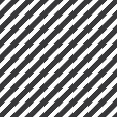 Seamless black and white irregular spiky stripes pattern vector